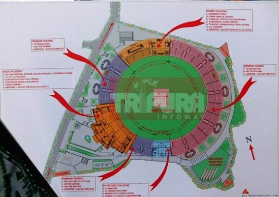 25,000-seater international standard cricket stadium in Tripura 25,000-seater international standard cricket stadium in Tripura